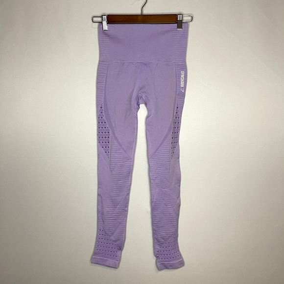 Gymshark Pants - Gymshark high-rise full-length purple leggings with cutouts